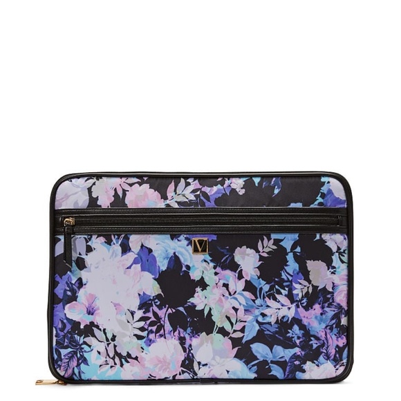 Victoria's Secret The Laptop Sleeve Case Floral Noir NEW - Picture 1 of 3